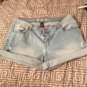 blue rewash shorts